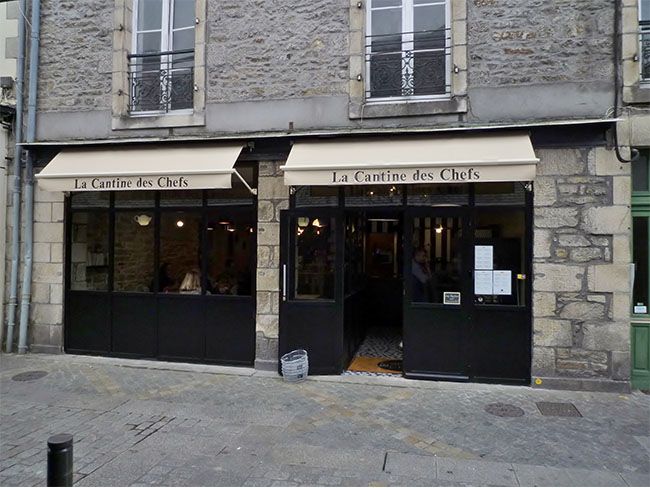 devanture de la cantine des chefs à quimper